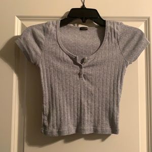 Brandy Melville Grey Crop Top